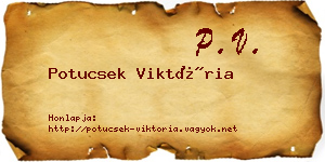 Potucsek Viktória névjegykártya